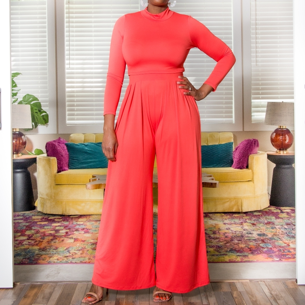 Dark Coral Palazzo Sets